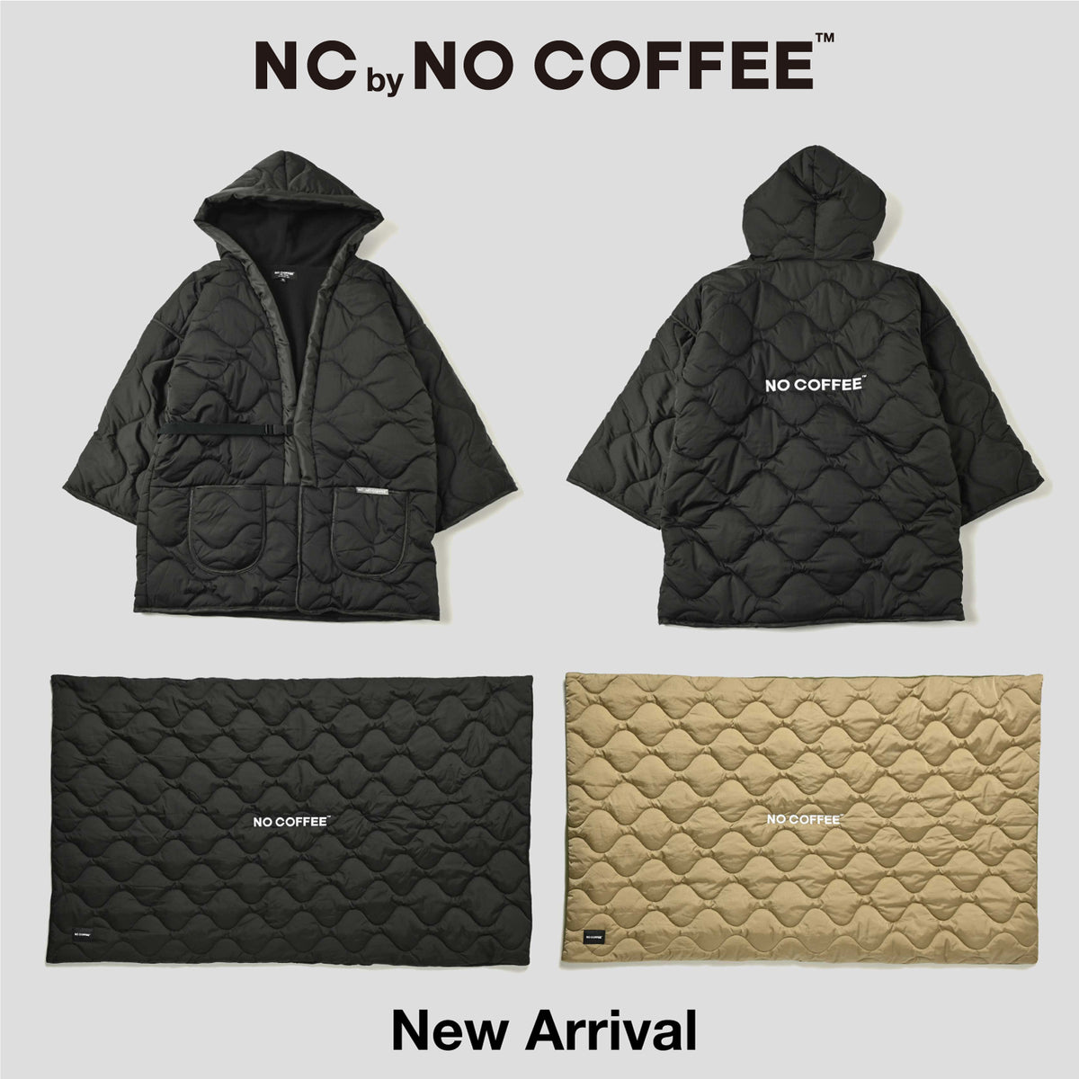 キルティング素材のアウターとブランケットが登場– NC by NO COFFEE